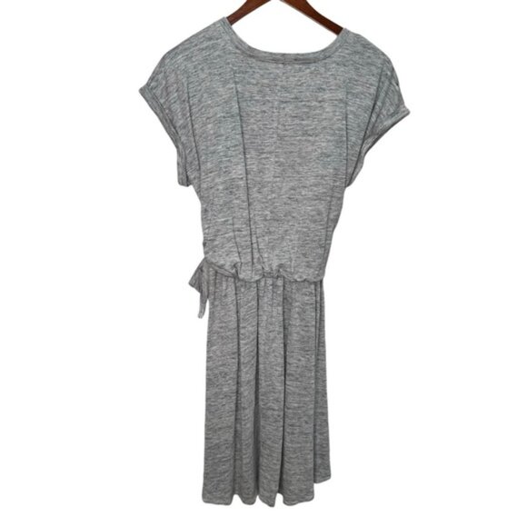Rebecca Taylor Jersey Grey Wrap Dress 100% Linen Size Small - Picture 2 of 15